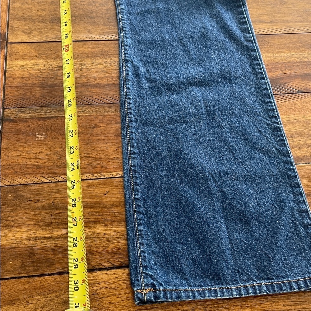 Vintage Lucky Brand Dungarees Easy Rider bootcut blue jeans 6/28 USA made Y2K - Picture 10 of 12